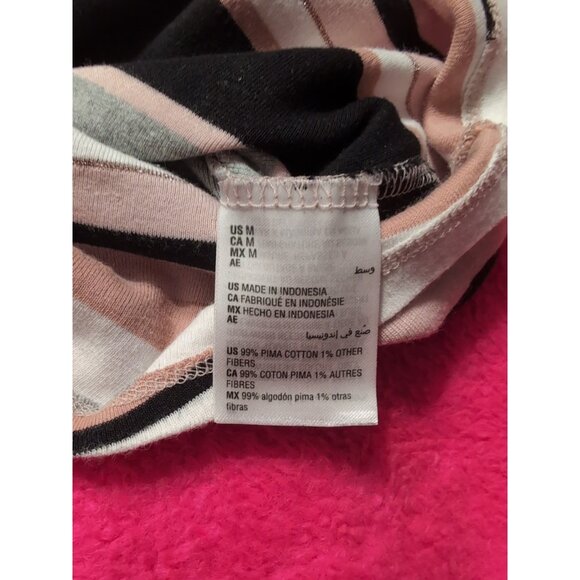 Charter Club Multicolor Striped 3/4 Sleeve Blouse Size M - Picture 5 of 7